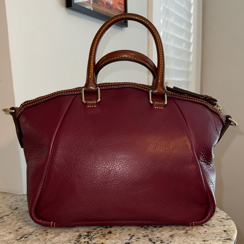 Dooney & Bourke Samba Satchel – Burgundy Leather - Picture 2 of 11